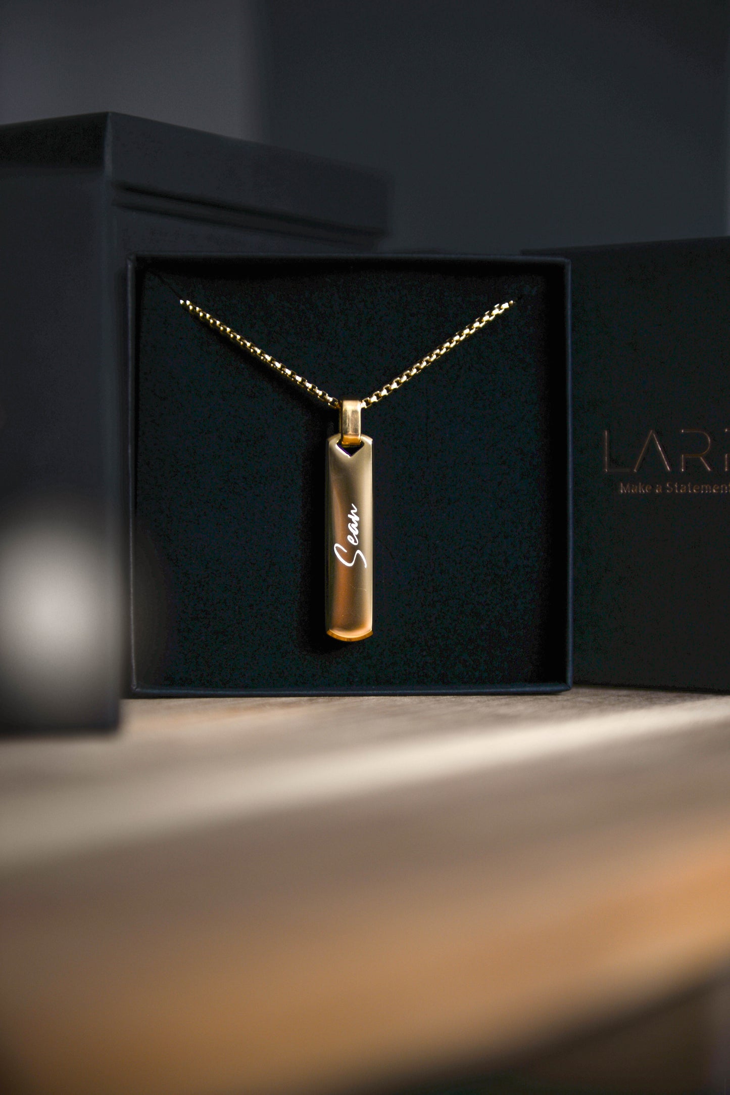 Engraved Necklace for Men, Custom Fathers Gift