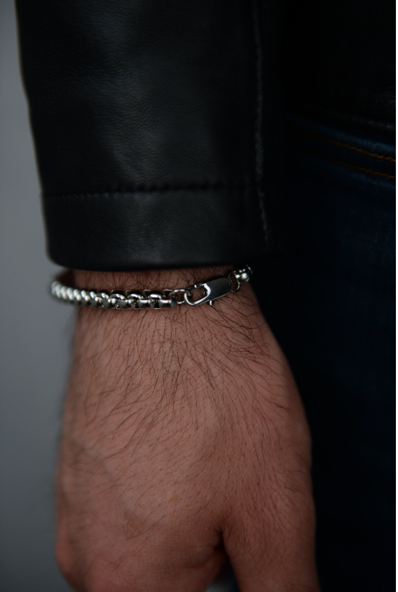 Custom Engraved Name Bracelet for Him
