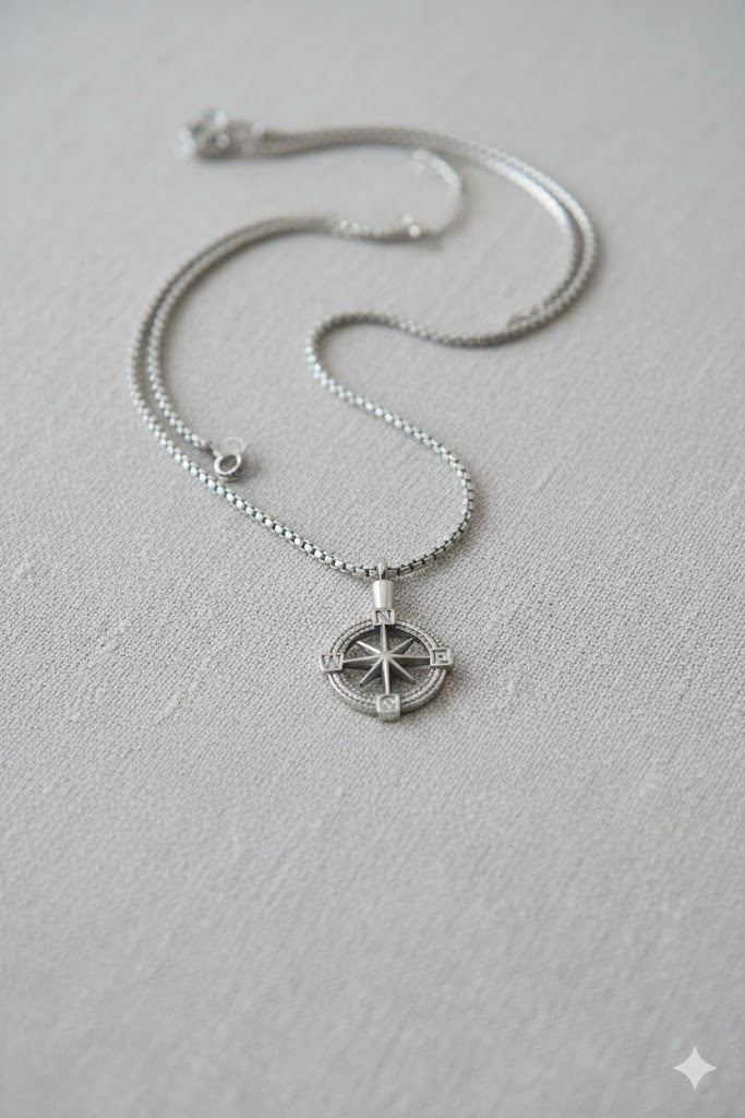 Men's ashes urn pendant showing opening detail for cremation ashes